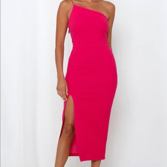 Hello Molly Zarita Midi Dress Fuchsia 